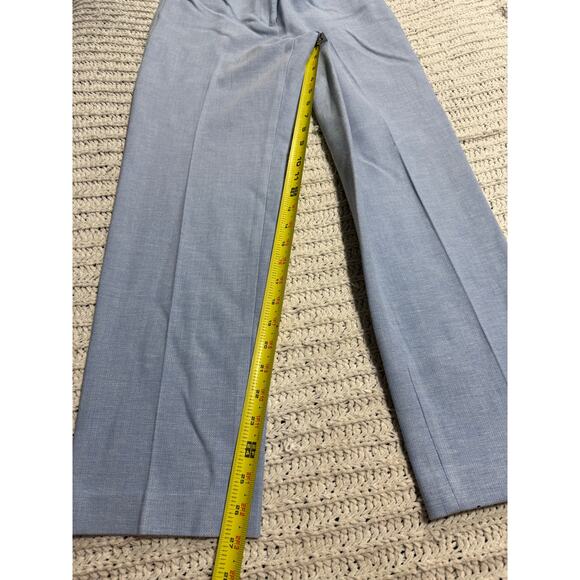 Talbots High Waist Straight Pant Stretch Career Trousers Womens 10 Petite Blue - Picture 2 of 11